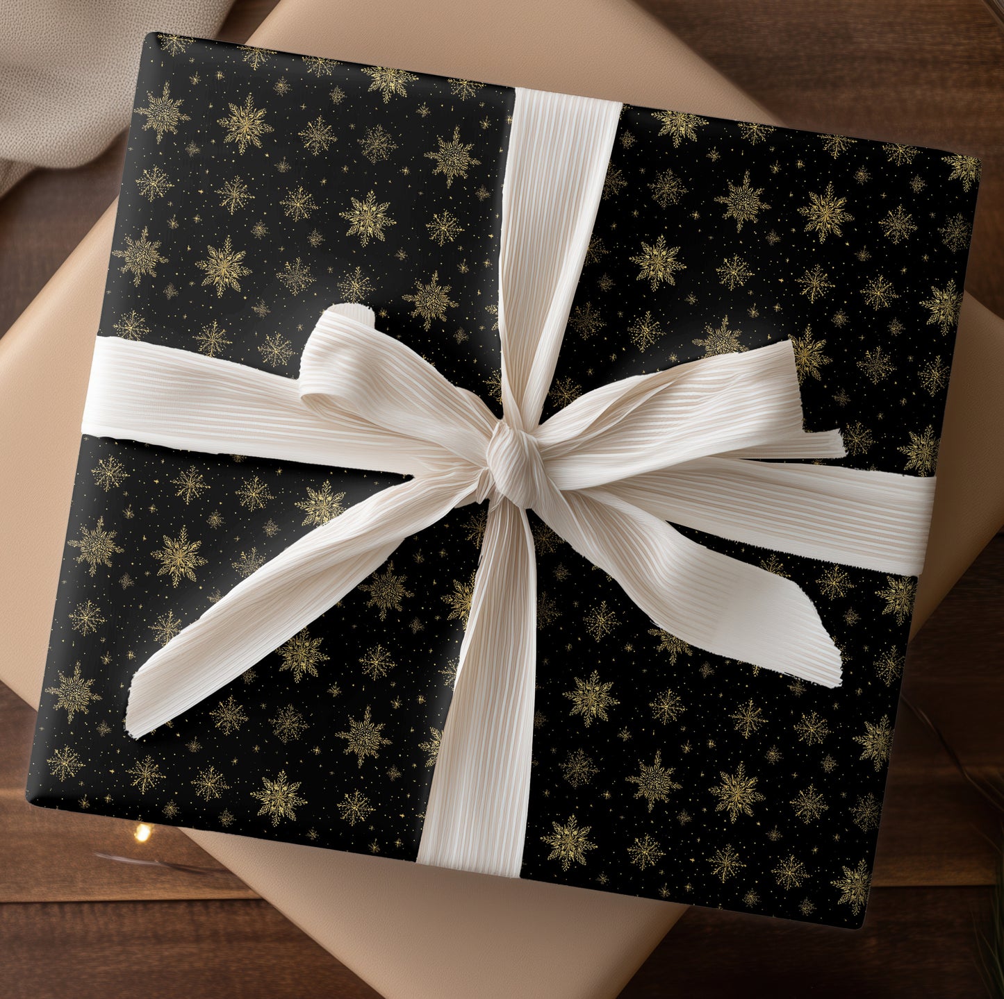 Golden Crystals Dance Midnight Skies