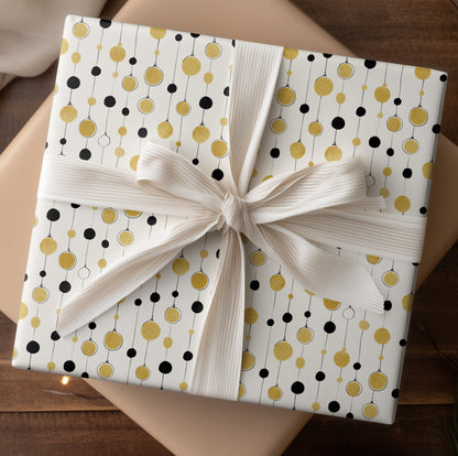 Golden Spheres Dancing Midnight Lines