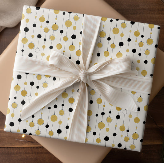 Golden Spheres Dancing Midnight Lines