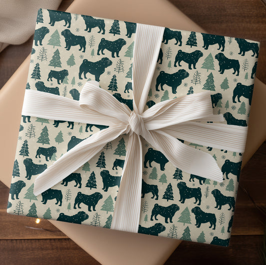 Pugs Prowl Through Winter's Silhouette