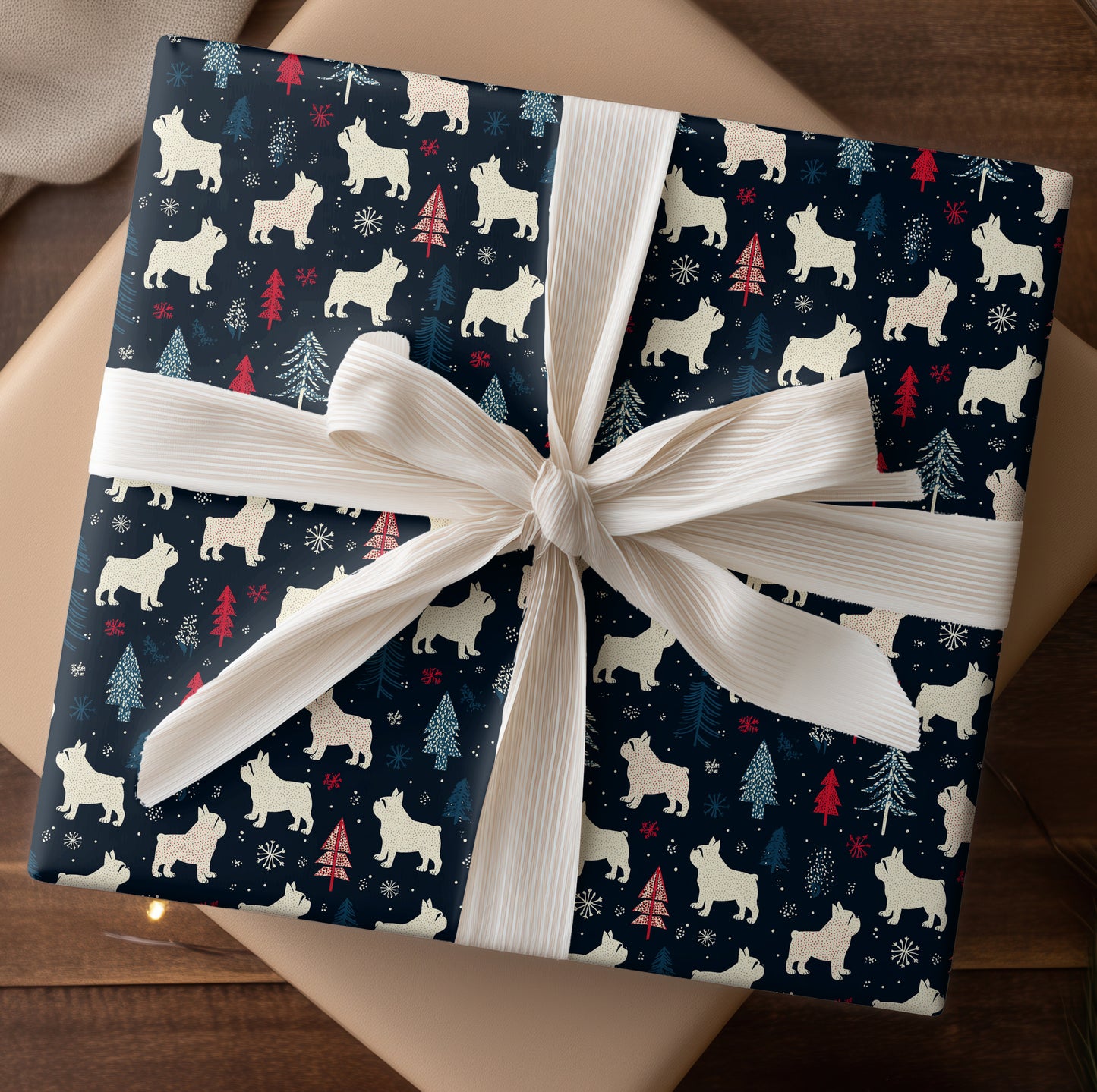 Playful Paws Through Winter's Canvas