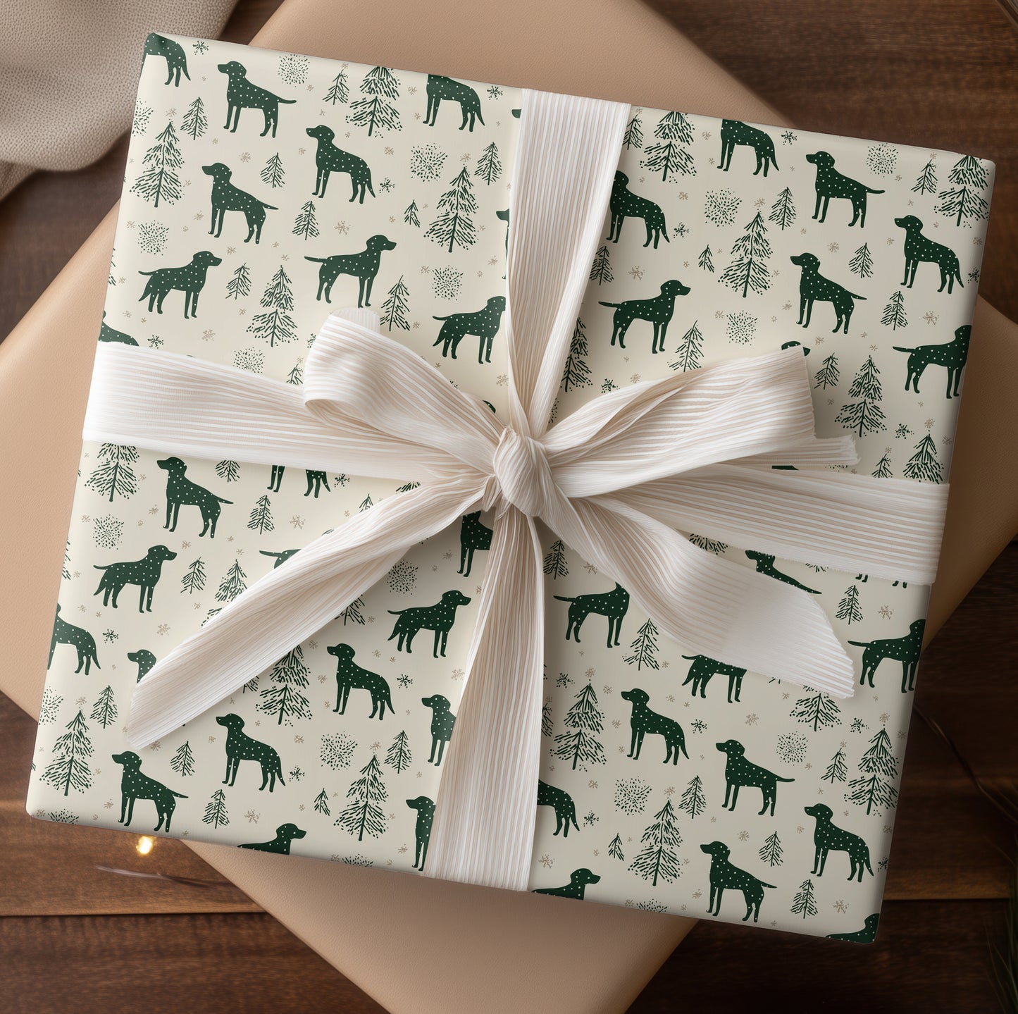 Paws And Pines Through Winter's Calm