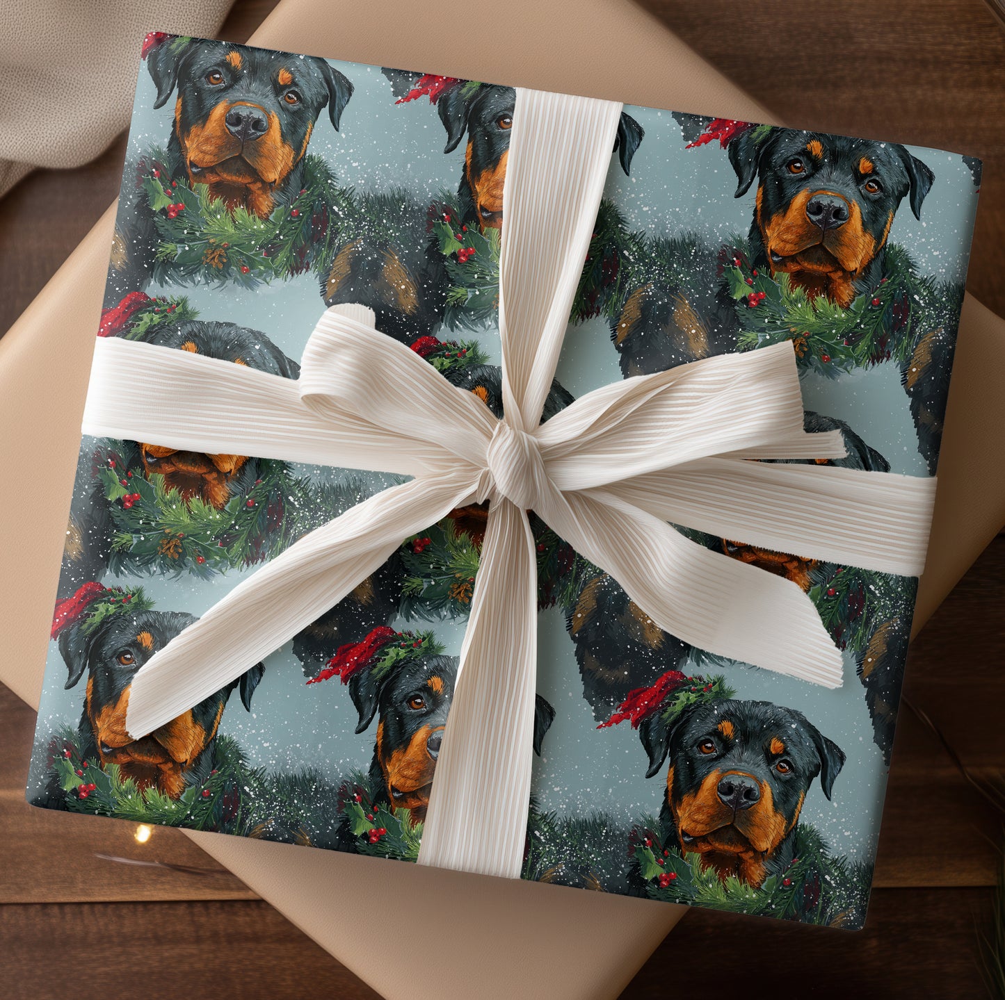 Festive Fur: Winter's Loyal Companion