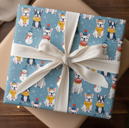 Winter Companions: Merry French Bulldogs
