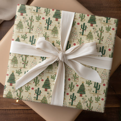 Festive Cacti Celebrate Desert Christmas