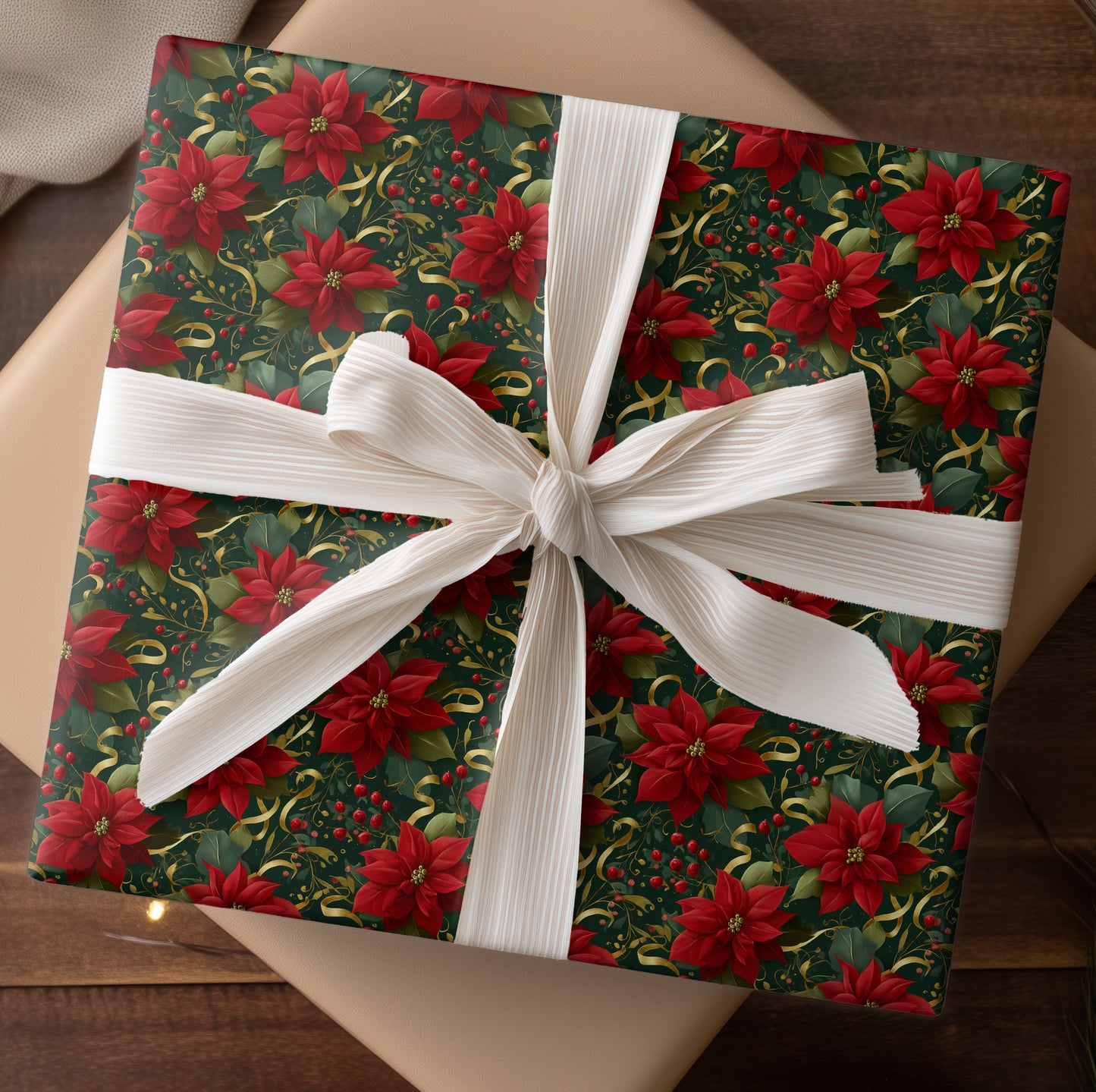 Crimson Blooms On Winter's Canvas