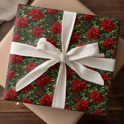 Crimson Blooms On Winter's Canvas