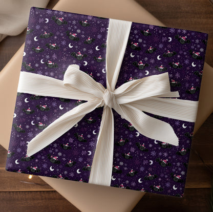 Festive Bats Dancing Through Starlight