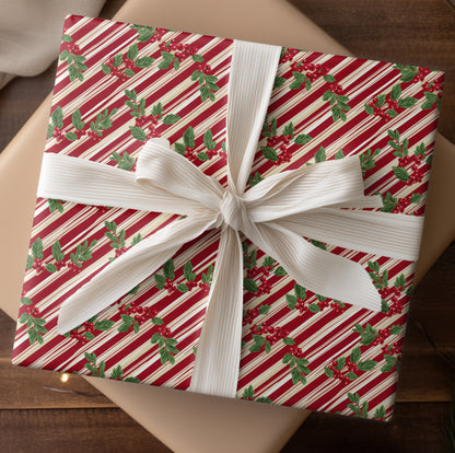 Holiday Berries and Ribbons Twirl