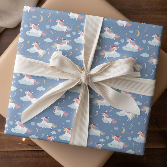 Unicorns Dance Through Starlit Christmas