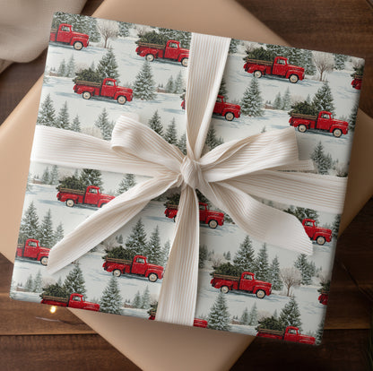 Red Trucks Carry Winter's Memory