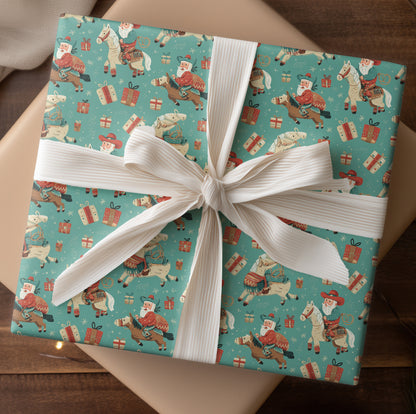 Cowboy Clauses Ride Christmas Trails