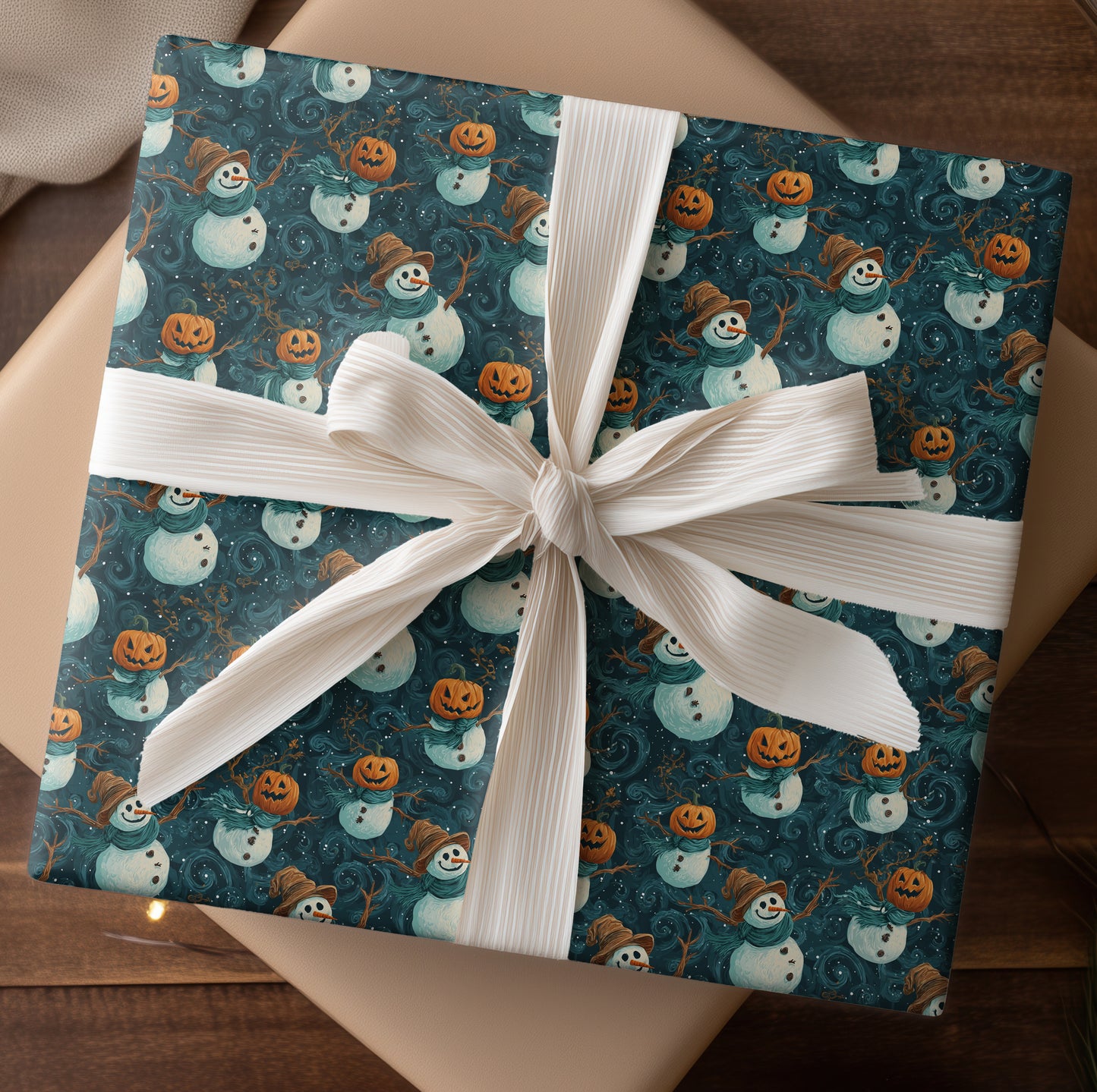 Snowmen Dance With Halloween's Glow